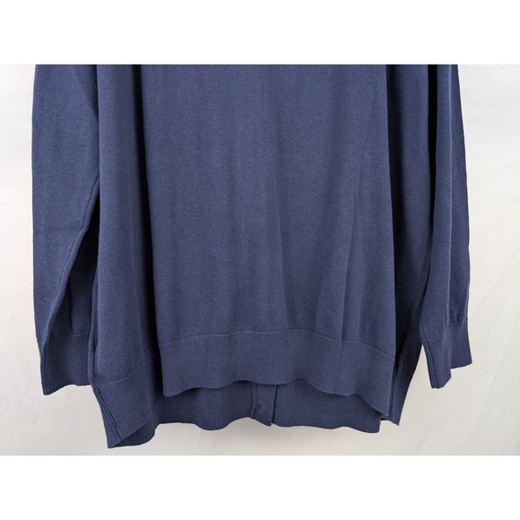 Woman Within Navy Blue Button Cardigan Sweater Plus Size 22 24 1X Cabincore NEW - Picture 9 of 11